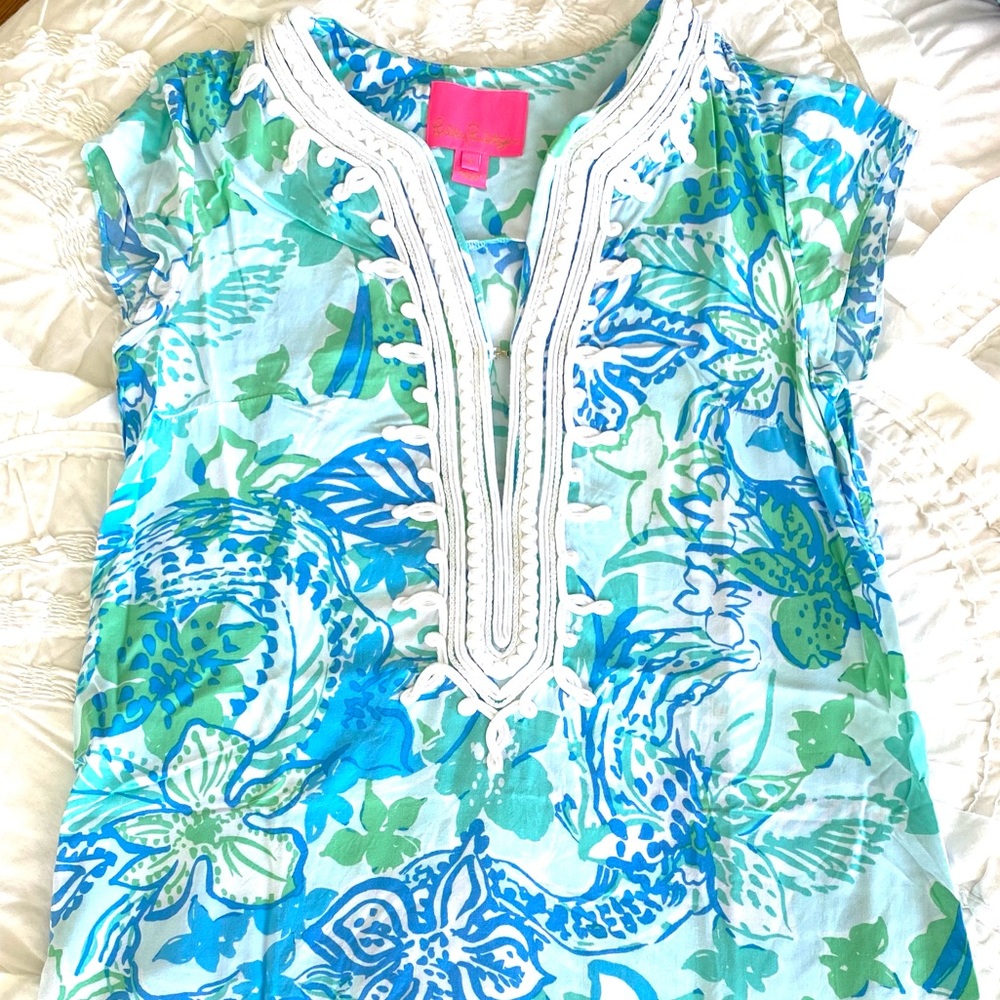 LILLY PULITZER Madia Tunic Dress Boom Croca Locca